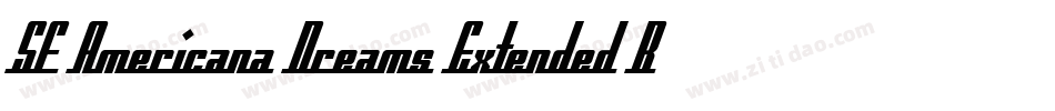 SF Americana Dreams Extended Bold字体转换